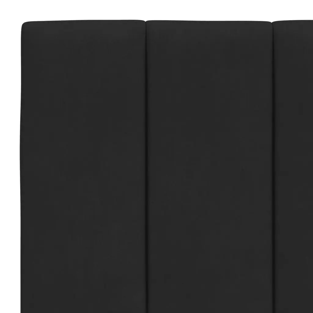 King Bed Frame with LED Lights Black Velvet Headboard 180x200 cm