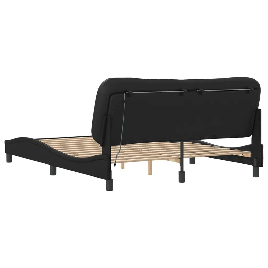 Bed Frame with LED Lights and Comfort