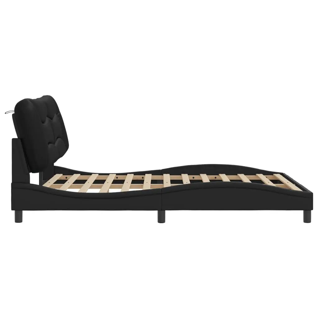 Bed Frame with LED Lights and Comfort