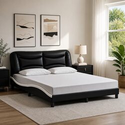 You’ll Love This LED Bed Frame Black and White 152x203 cm
