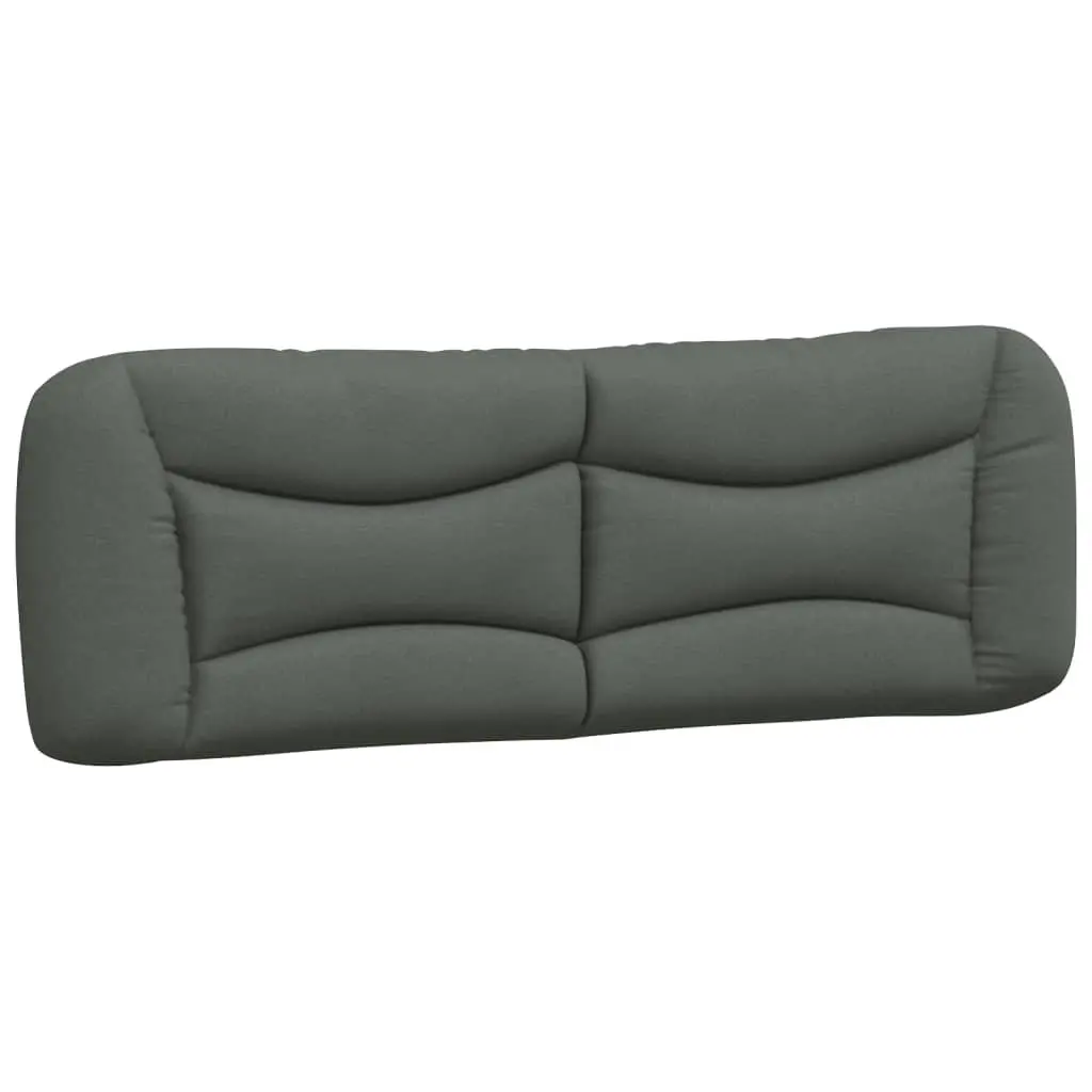 Grey Fabric Queen Bed Frame Upholstered with LED Lights 152x203 cm