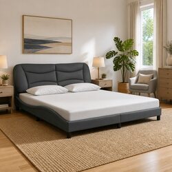 Friendly King Bed Frame with LED Lighting for You