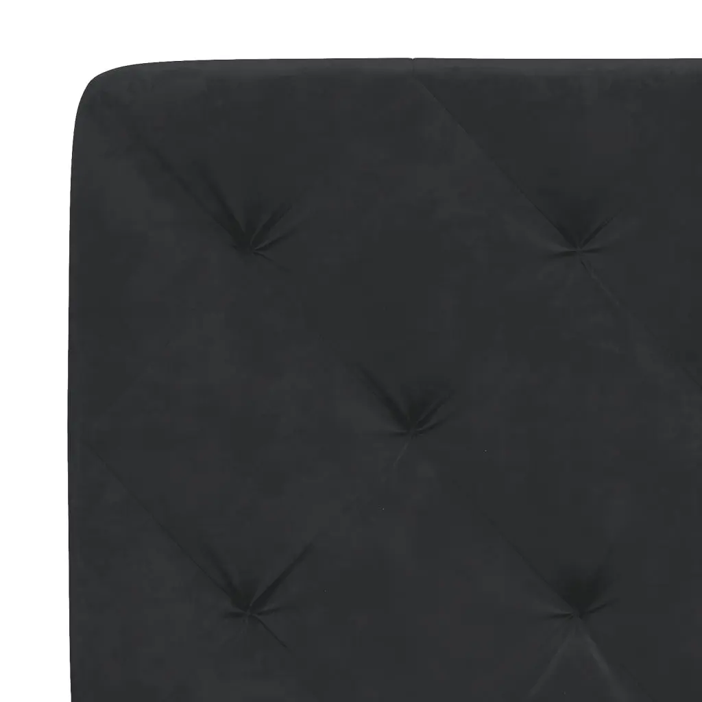 Bed Frame with LED Lights Black Velvet 180x200 cm Slatted Base
