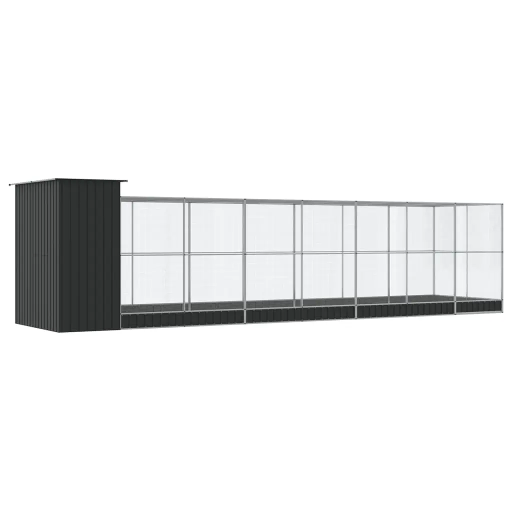Large Bird Aviary with Extension Galvanised Steel Mesh 830 x 203 x 216 cm