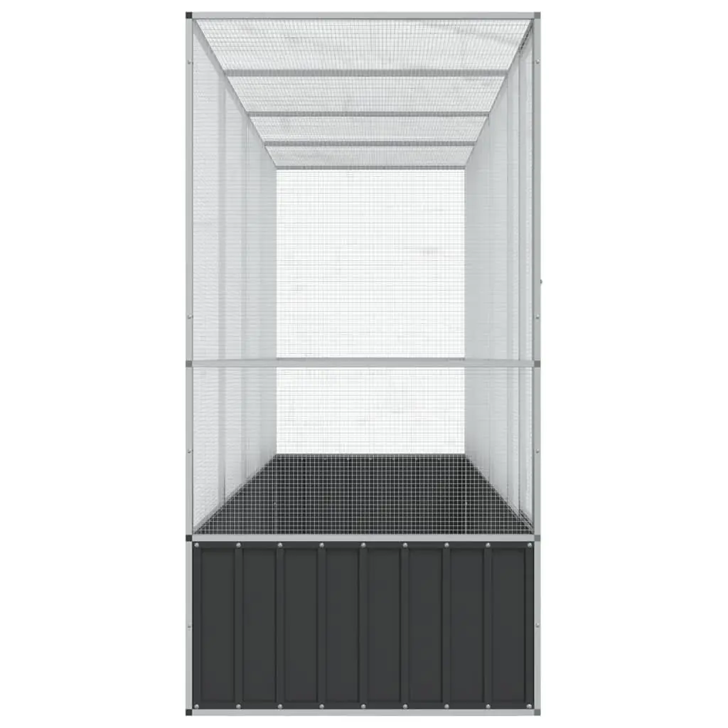 Bird Aviary with Extension Galvanised Steel Mesh Large Outdoor 4185 x 107 x 212 cm