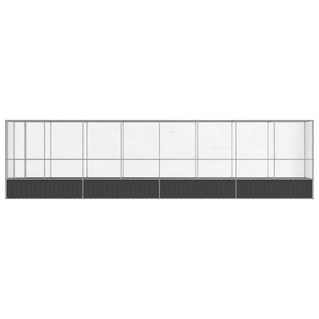 Bird Aviary Large Silver Steel Mesh Outdoor Enclosure with Extension