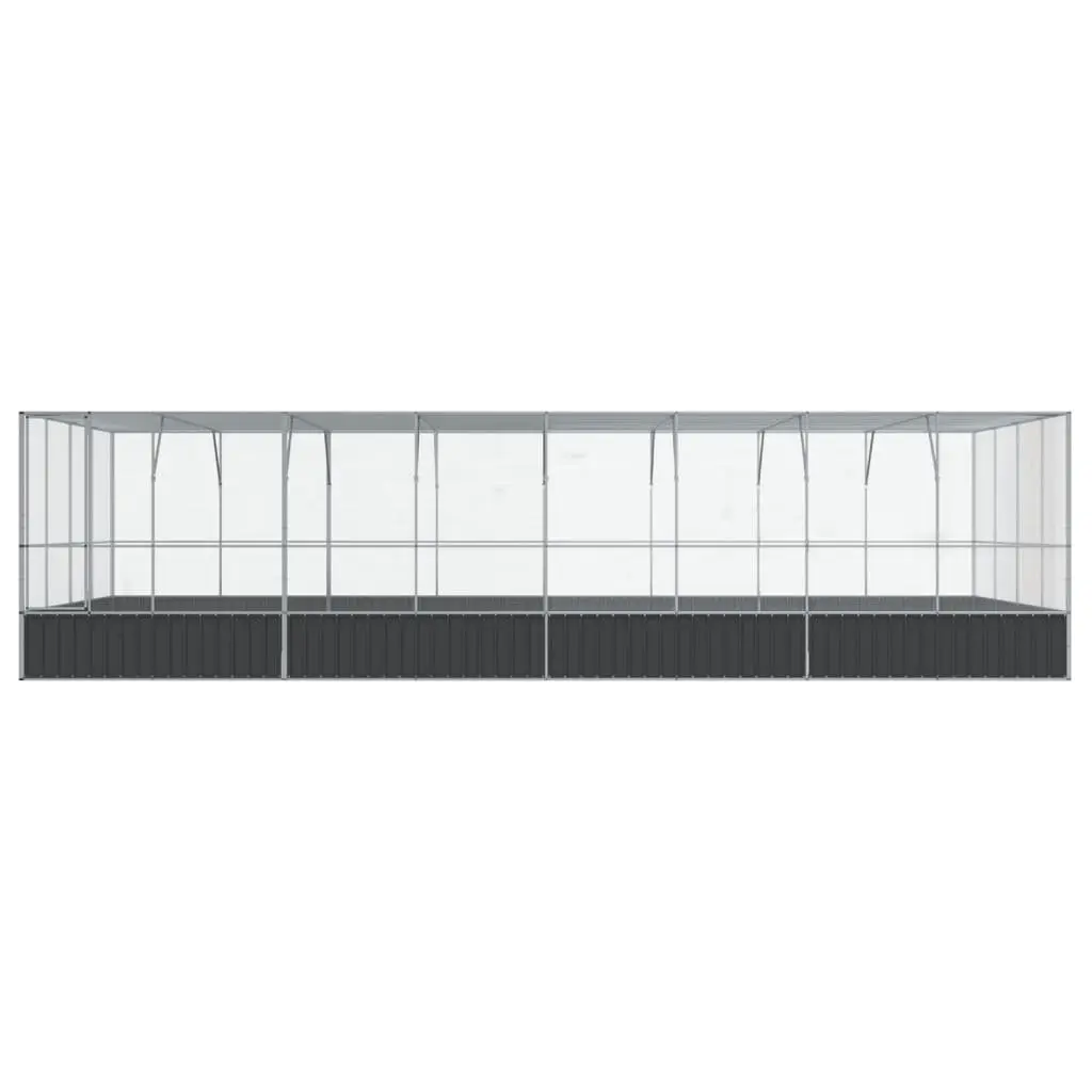 Bird Aviary Large Silver Steel Mesh Outdoor Cage with Extension