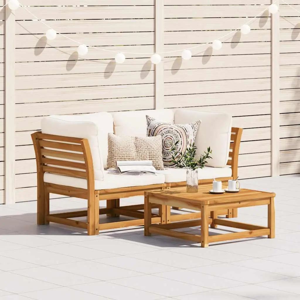 2-Seater Garden Sofa with Cushions