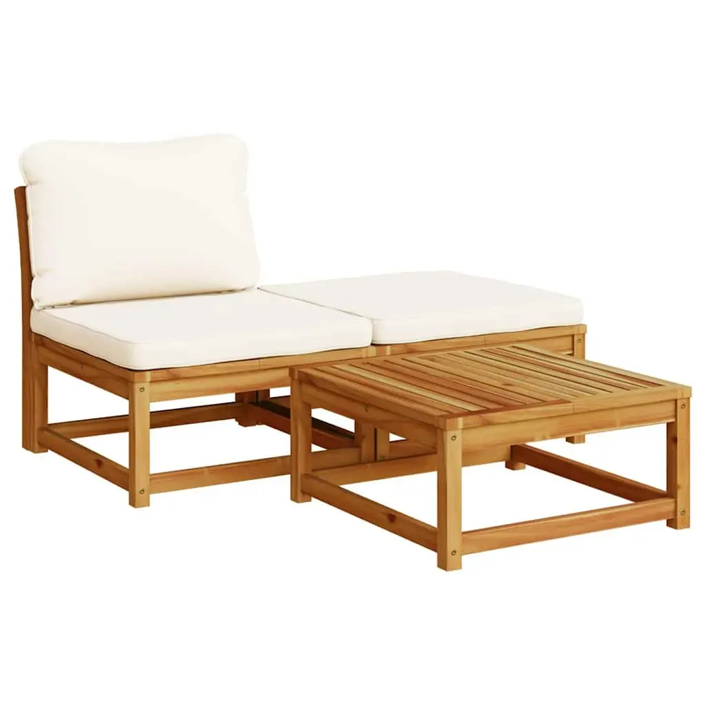 Outdoor Sectional Sofa Lounge Set 4 Piece Garden Furniture with Cushions Brown