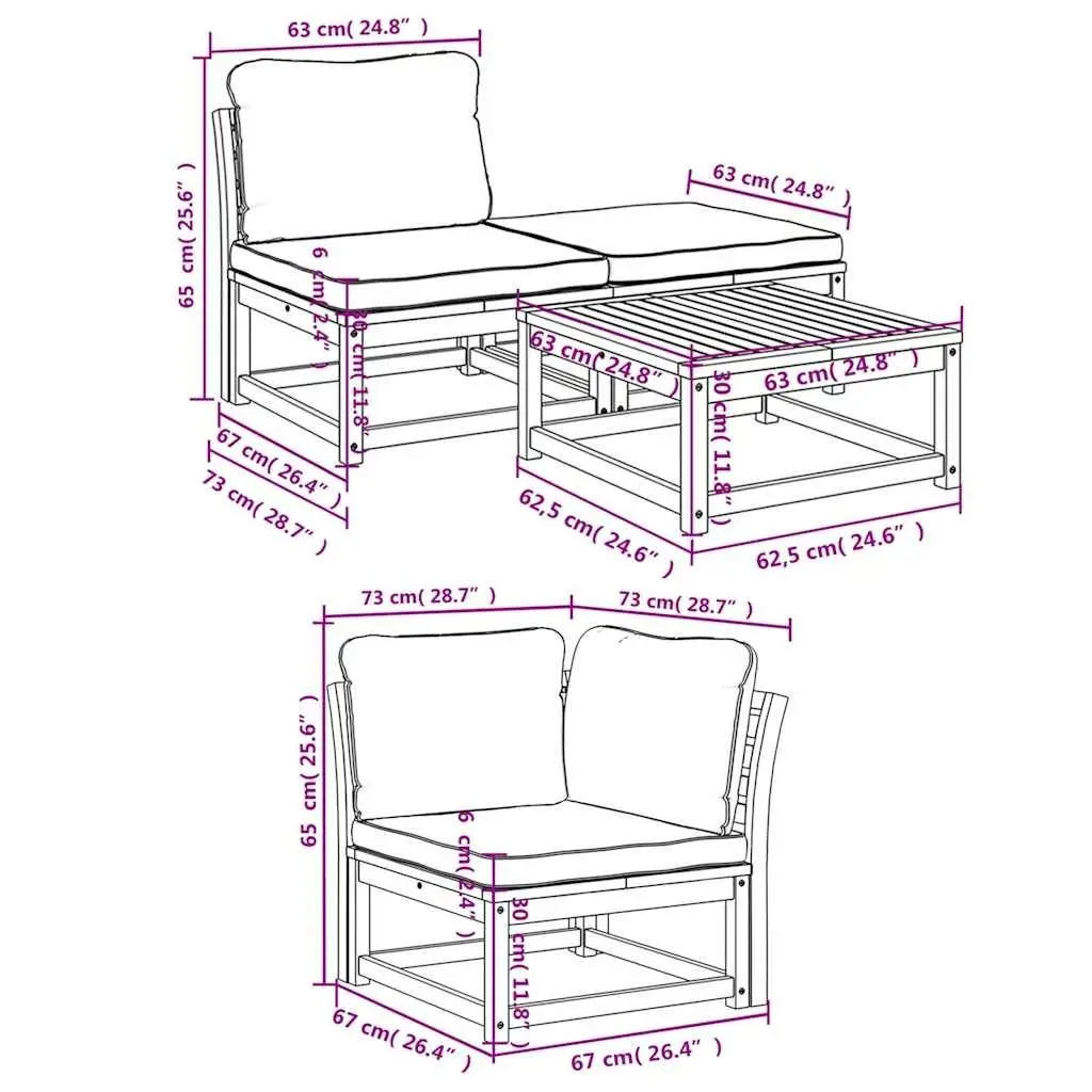 4-Piece Garden Lounge Set