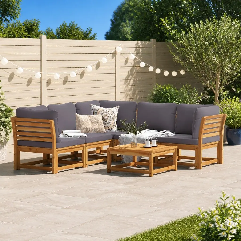 6 Piece Outdoor Sectional Sofa Set