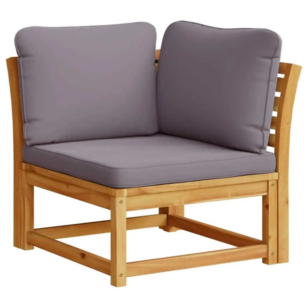 Garden Lounge Set Modular Sectional 7 Piece Solid Acacia Wood with Cushions
