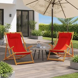 Your Friendly Folding Beach Chair in Red