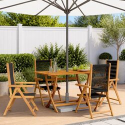 Enjoy the Outdoors with This Black Reclining Chairs Set