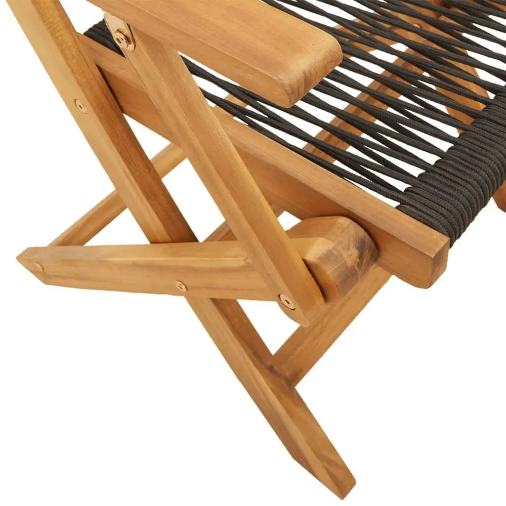 8-Piece Folding Chair Set in Black