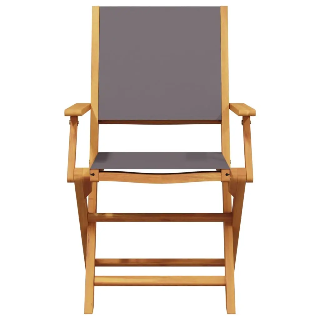 Folding Garden Chairs Set 8 pcs Anthracite Outdoor Seating