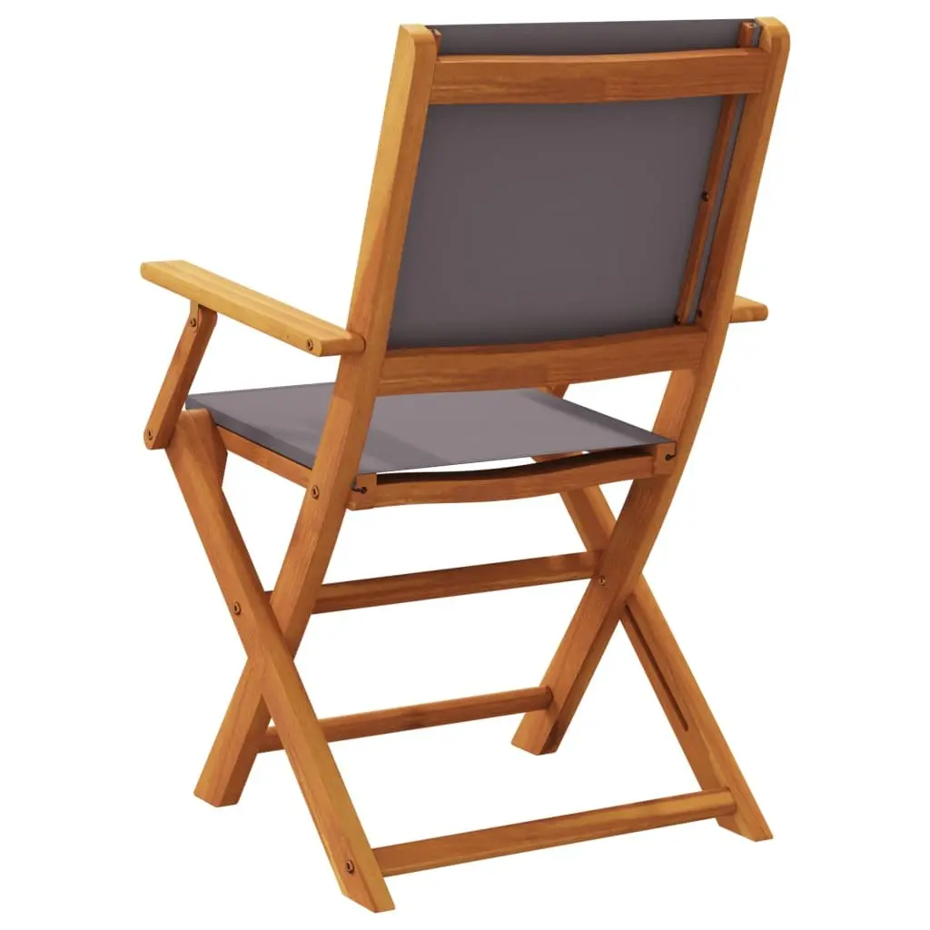 Folding Garden Chairs Set 8 pcs Anthracite Outdoor Seating
