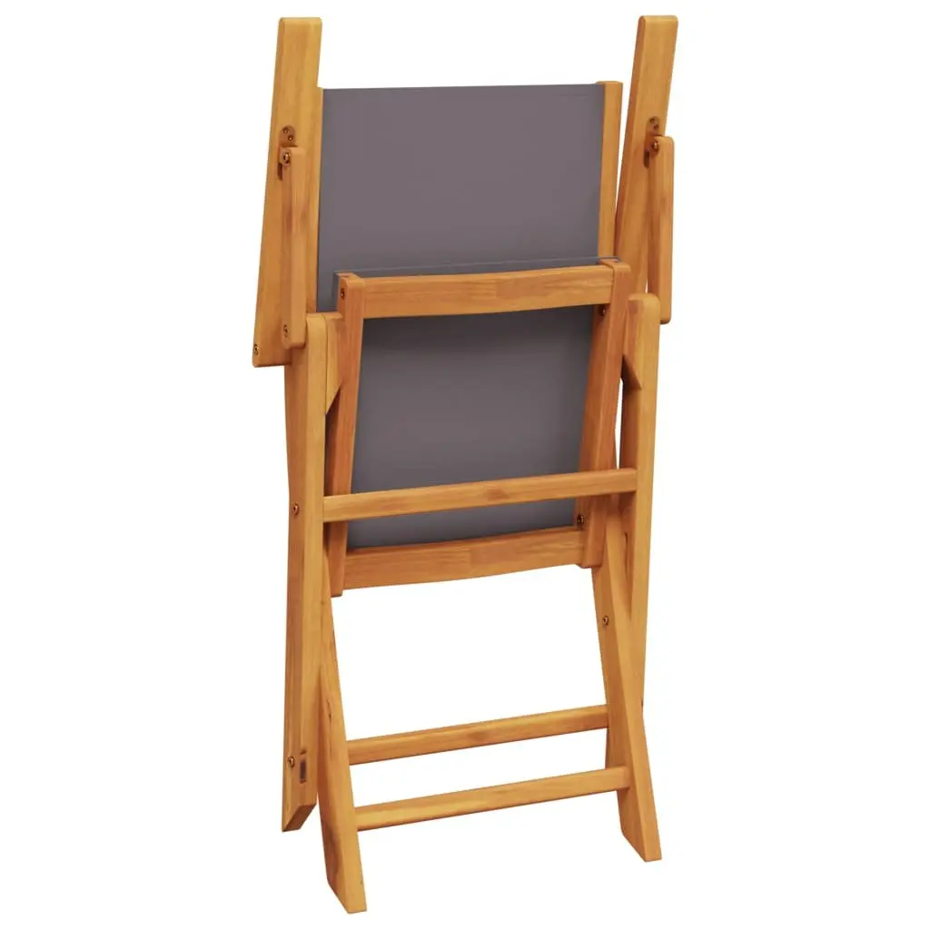 Folding Garden Chairs Set 8 pcs Anthracite Outdoor Seating