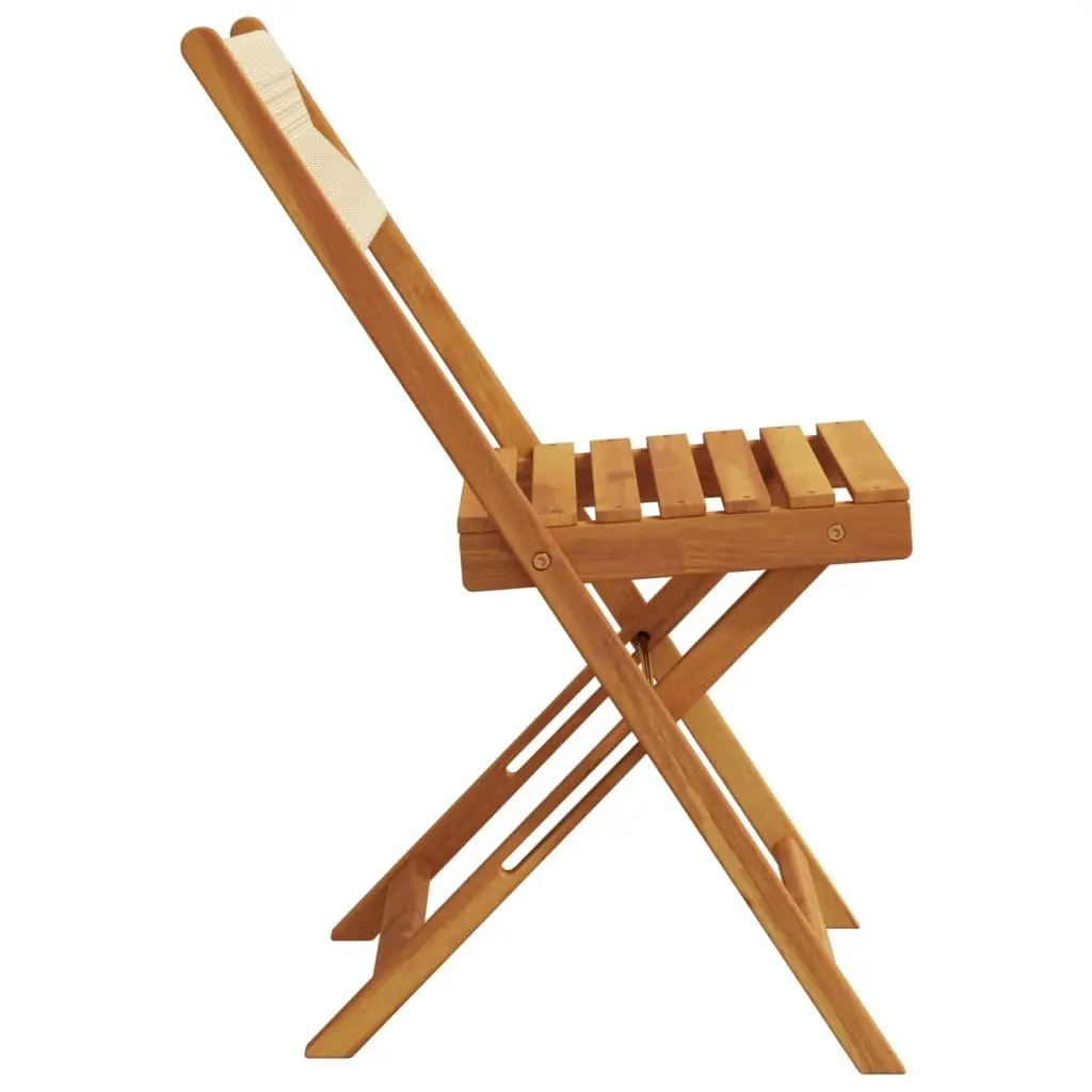 Folding Garden Chairs Beige Outdoor Seating 4 Piece