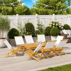 8 Cream White Folding Chairs for Your Outdoor Space