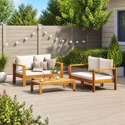 Friendly 3-Piece Garden Sofa Set for Outdoor Enjoyment