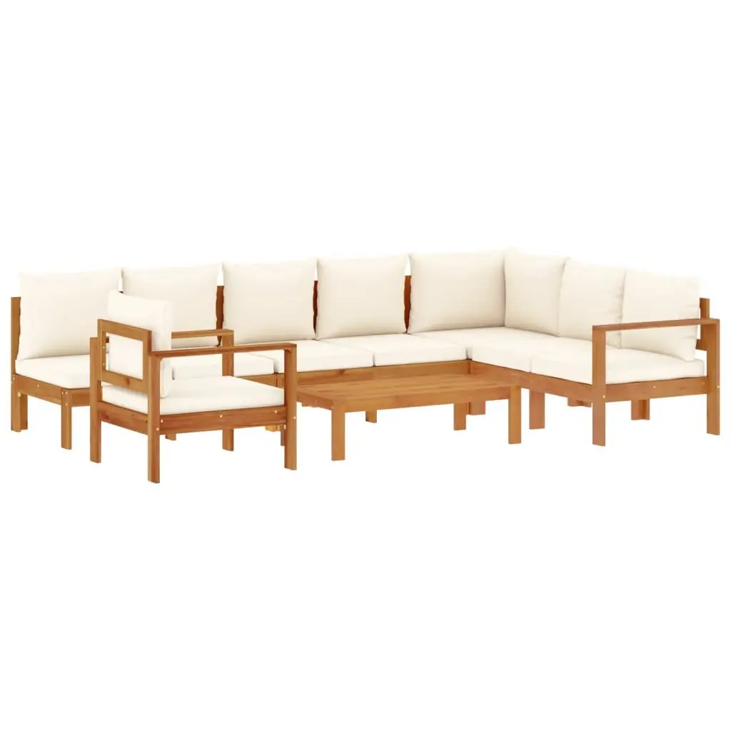 6 Piece Garden Sofa Set Outdoor Furniture Patio Seating with Cushions Cream