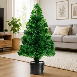 Artificial Christmas Tree Dark Green 64cm LED Lights Indoor Seasonal Holiday
