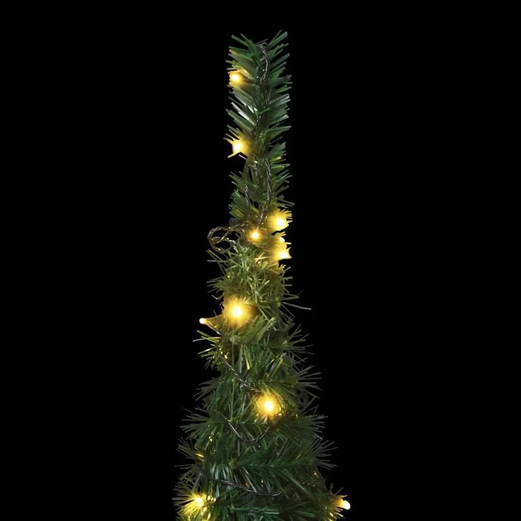 Pop-up Artificial Christmas Tree 210cm Green Pre-lit LED String Xmas Home Decor