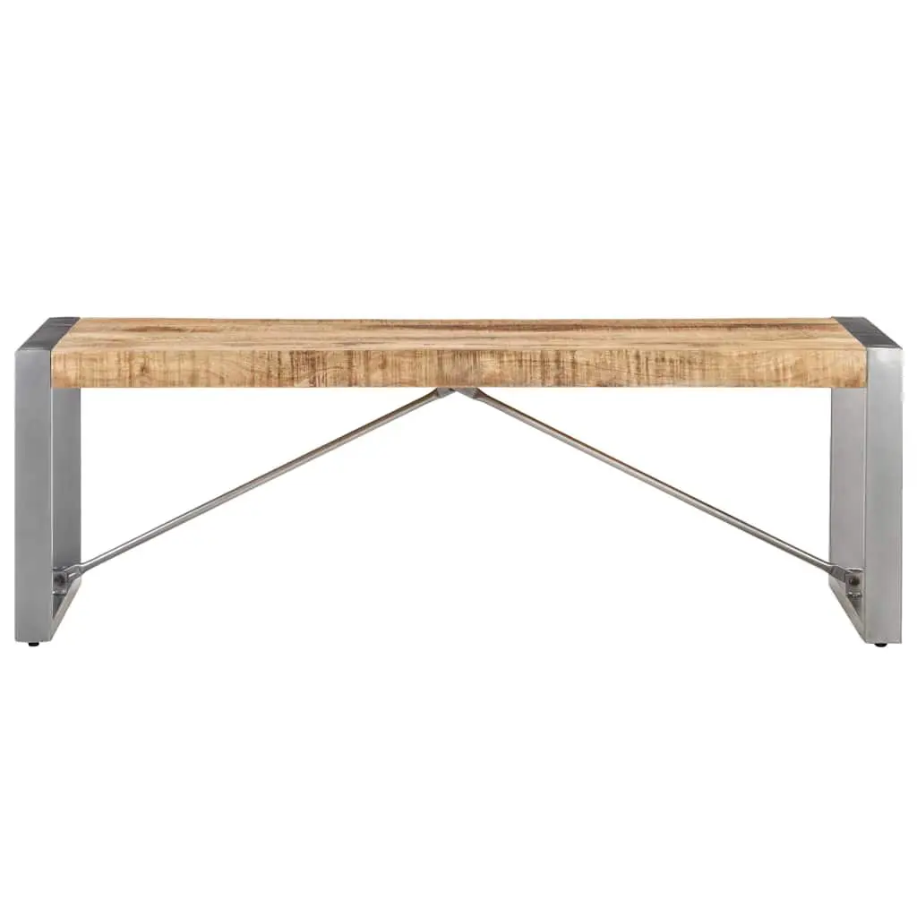 Coffee Table 120x60x40 cm Rough Mango Wood Brown Industrial Accent Living Room