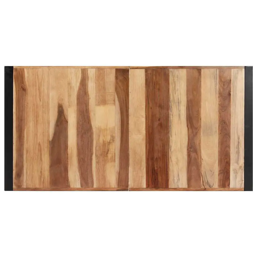 Solid Wood Dining Table 140x70x75 cm Kitchen Furniture Brown Industrial Design