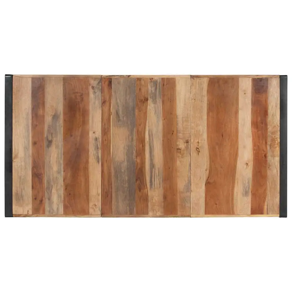 Dining Table Industrial Style Brown Solid Acacia Rubberwood 180x90x75 cm