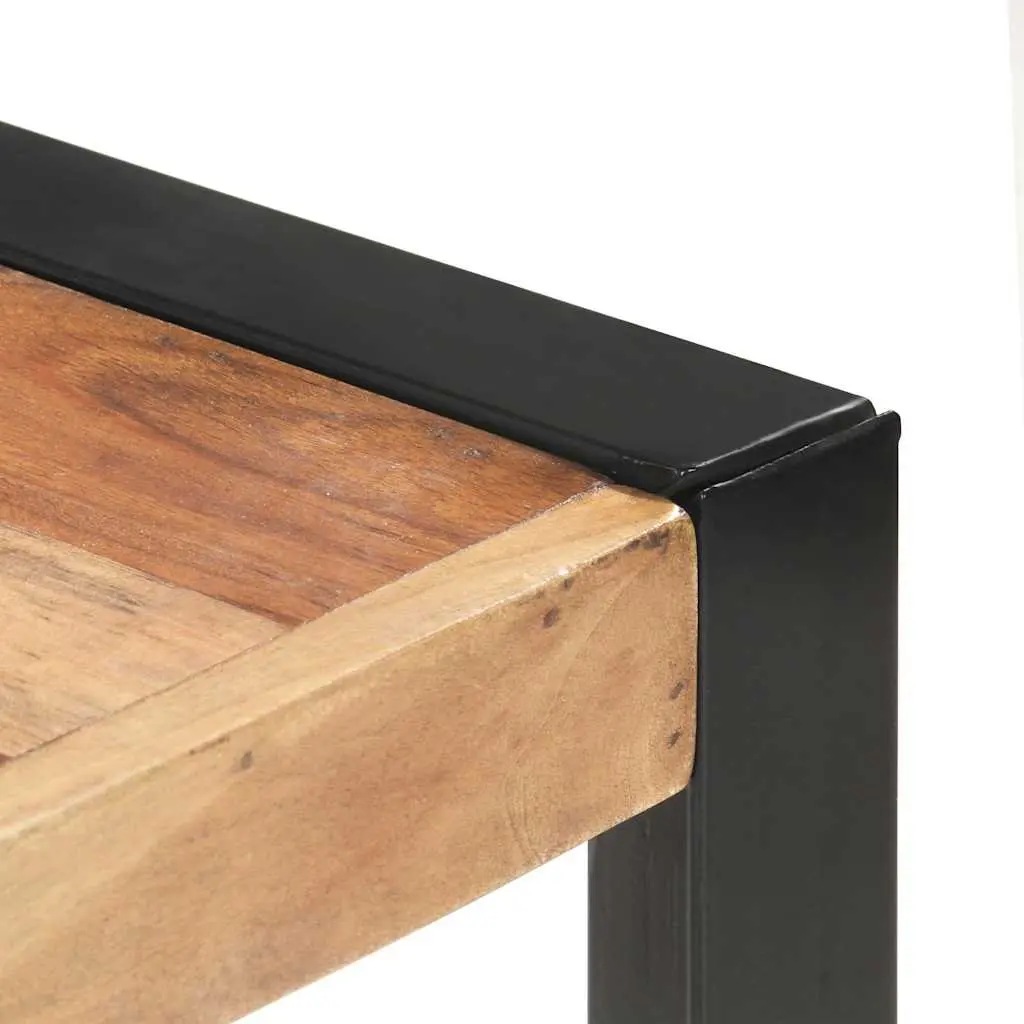 Dining Table Industrial Style Brown Solid Acacia Rubberwood 180x90x75 cm