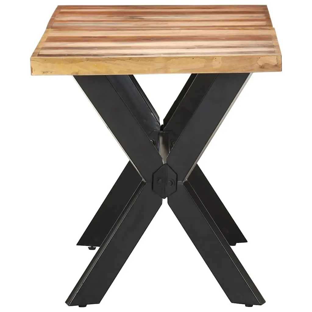Dining Table Industrial Style Solid Wood 140x70x75 cm Brown