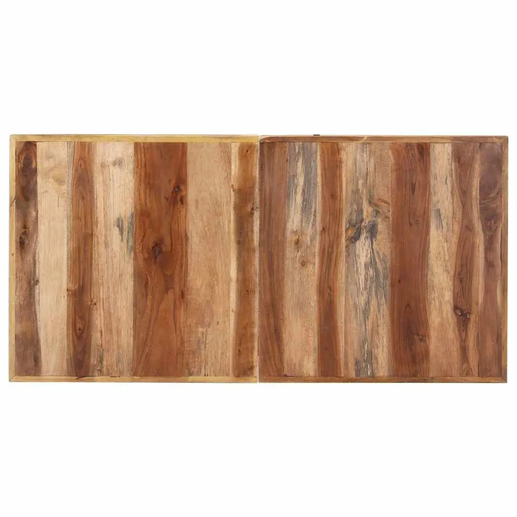 Dining Table Industrial Style Solid Wood 140x70x75 cm Brown