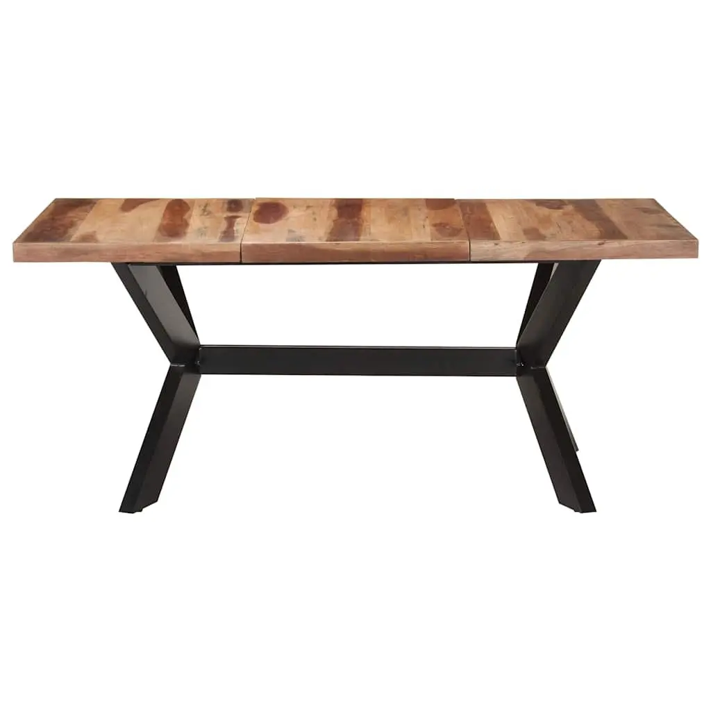 Dining Table 180x90x75 cm Solid Wood Industrial Style Kitchen Furniture Brown