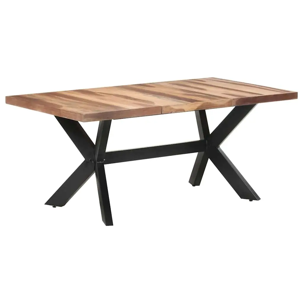 Dining Table 180x90x75 cm Solid Wood Industrial Style Kitchen Furniture Brown