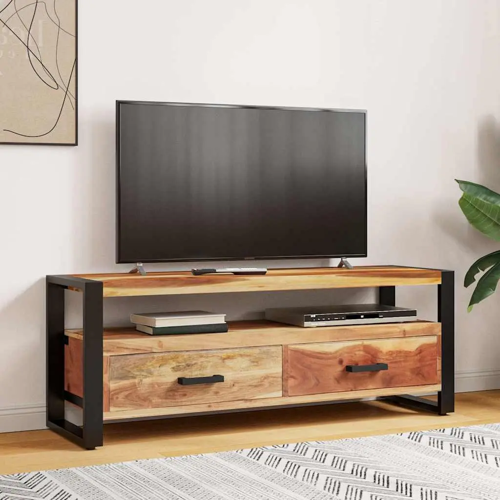 Solid Wood TV Cabinet Vintage Style Honey 120x35x45cm