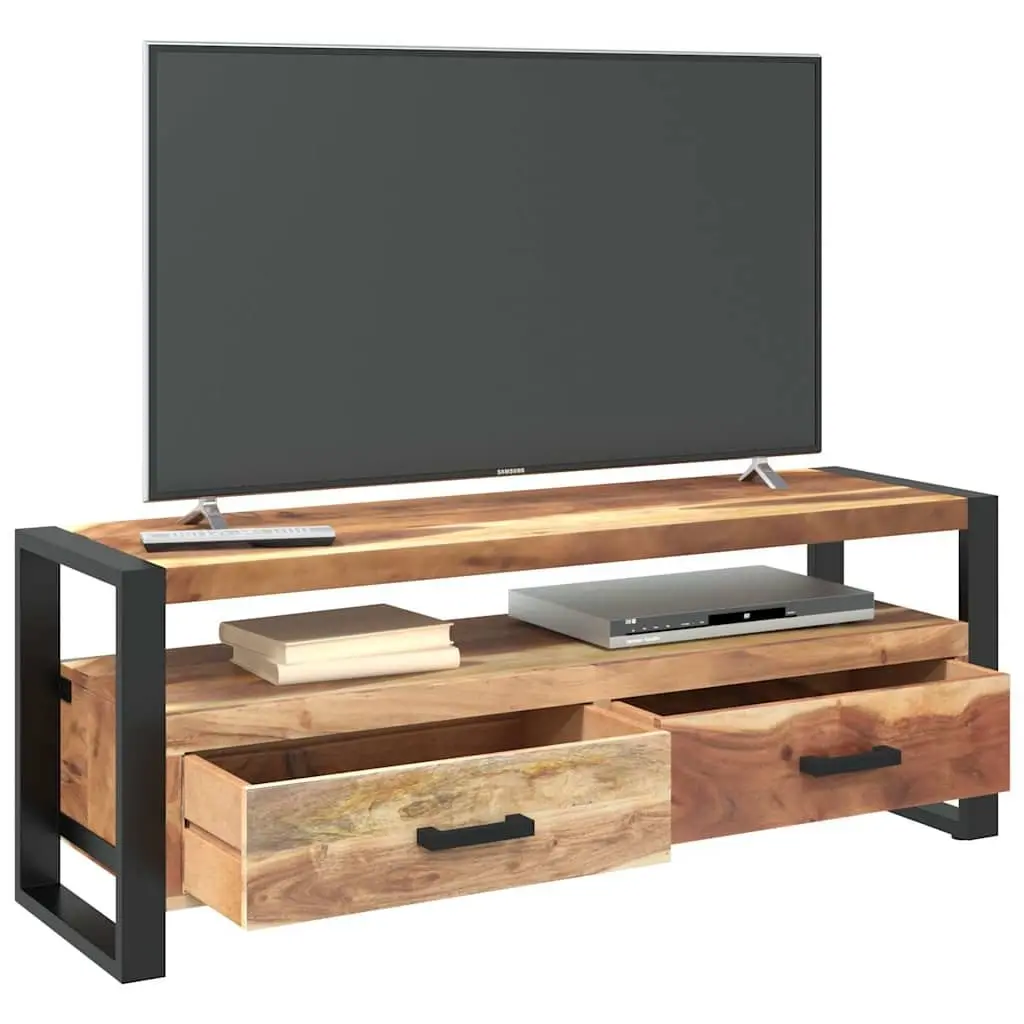 Solid Wood TV Cabinet Vintage Style Honey 120x35x45cm