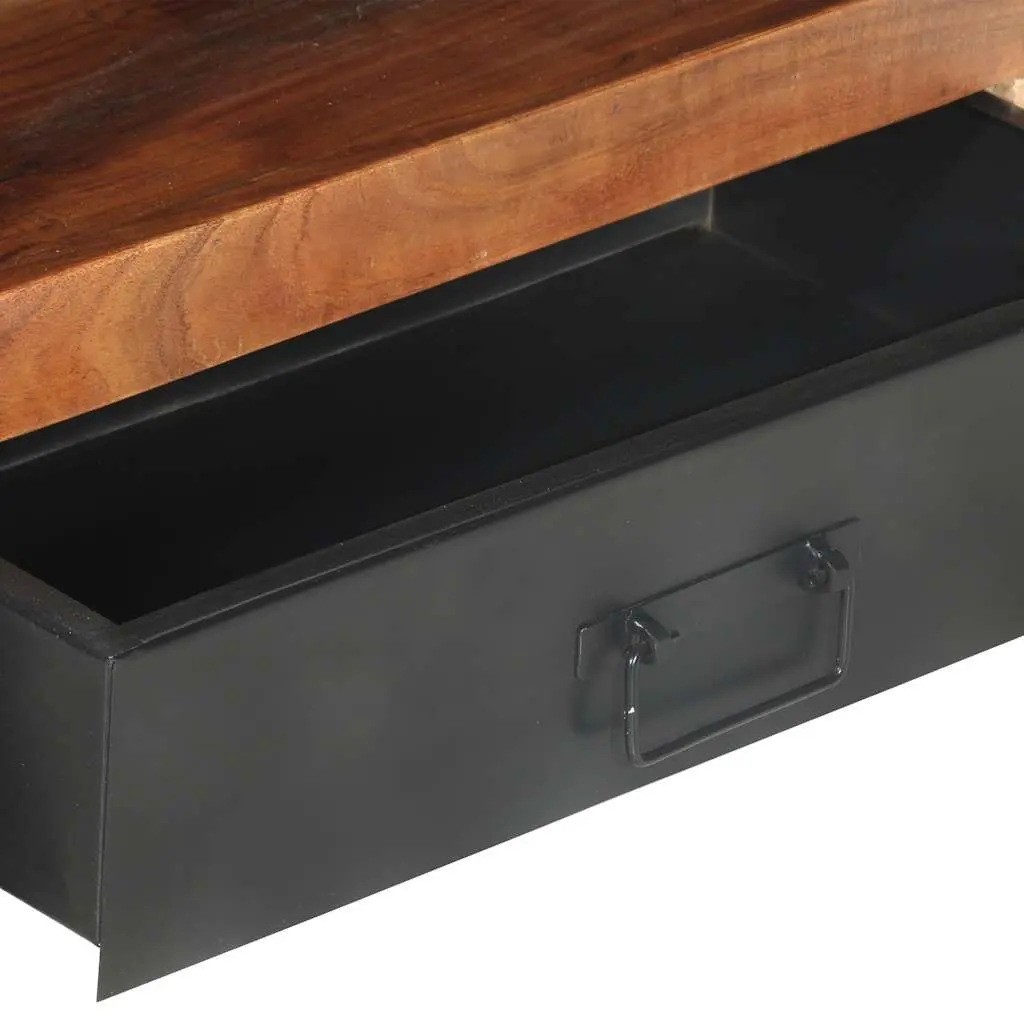 TV Cabinet Brown Wood 120x30x40 cm Storage Unit with Drawers Open Compartment