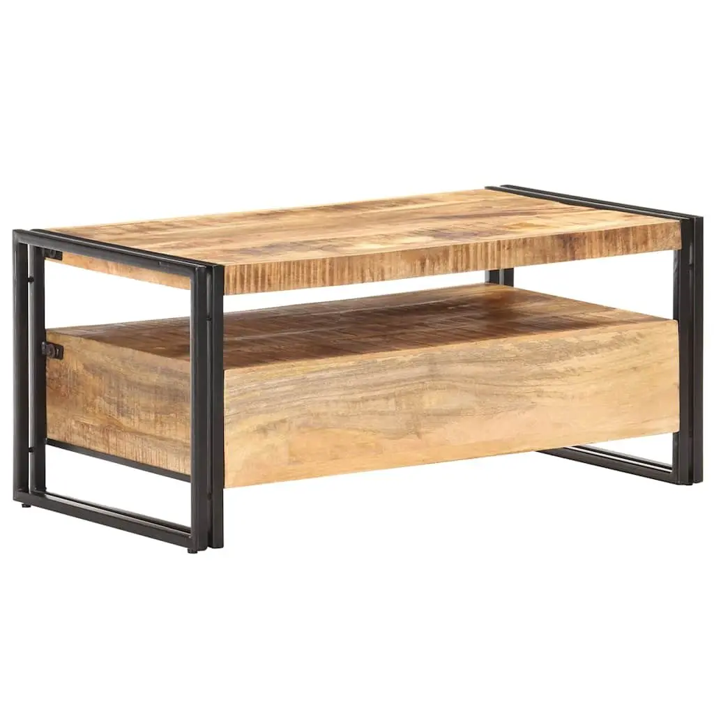 Coffee Table 100x55x45 cm with Drawers Shelf Storage Living Room Accent Table
