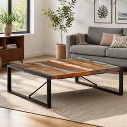 Your Ideal Coffee Table 120x120x40 cm Made of Reclaimed Wood
