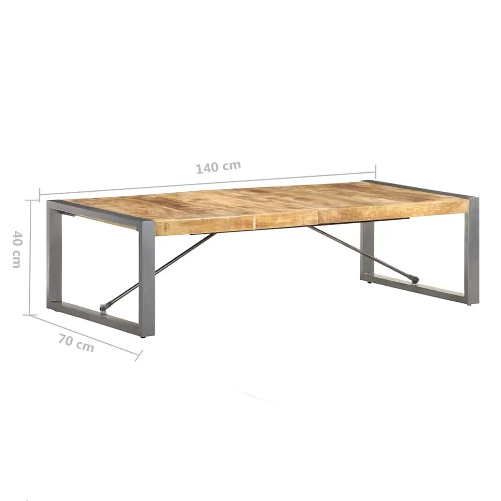 Coffee Table 140x70x40cm Industrial Style Wooden Living Room Furniture Brown