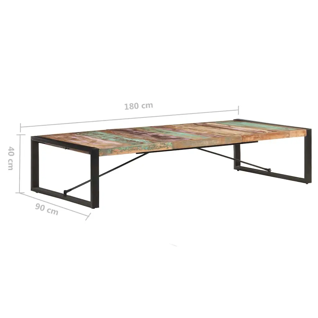 Coffee Table Industrial Style Solid Reclaimed Wood 180x90x40 cm