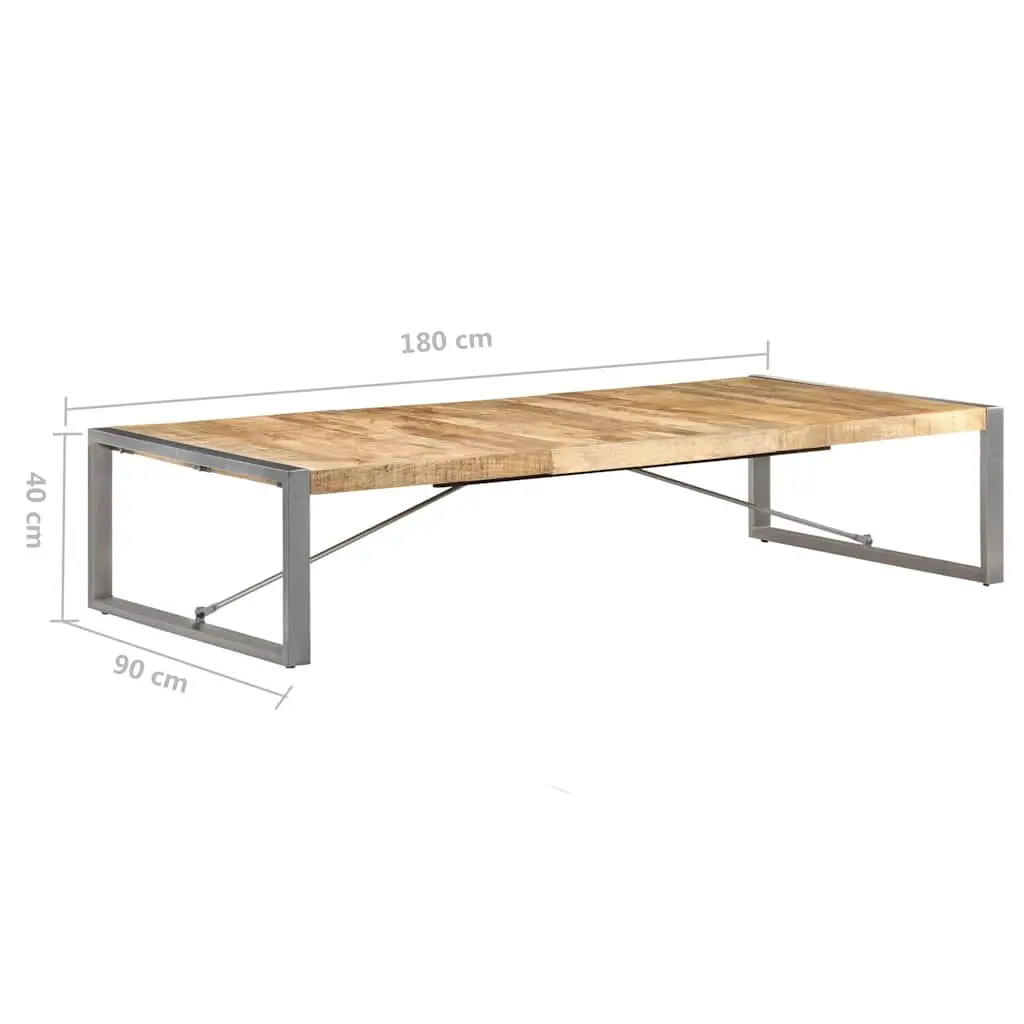 Coffee Table Industrial Style Solid Mango Wood 180x90x40 cm