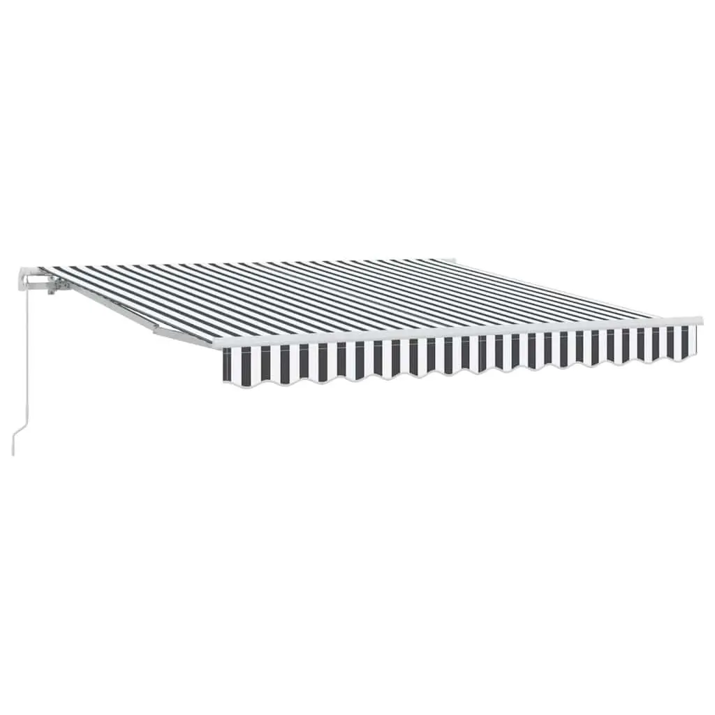 Retractable Awning Manual Anthracite 300x250cm Patio Sun Shade