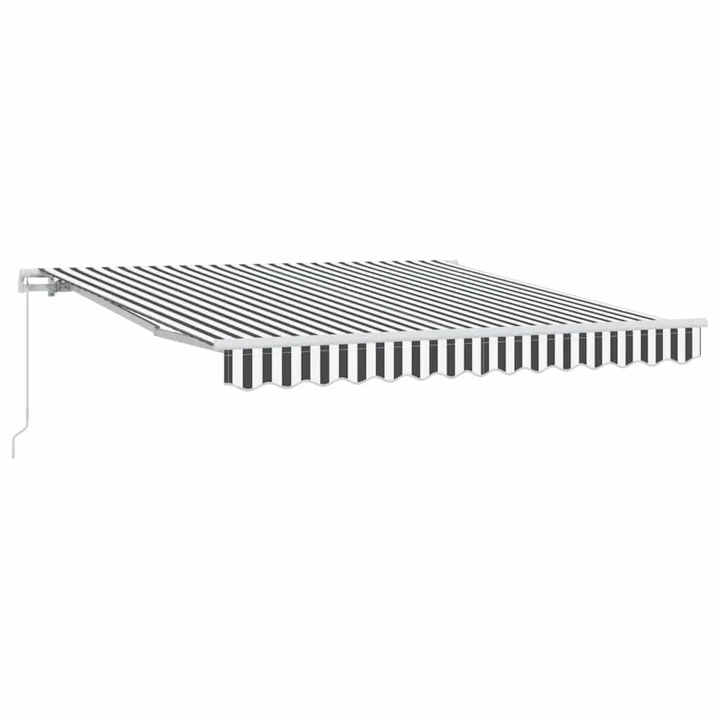 Retractable Awning Manual Anthracite 300x250cm Patio Sun Shade