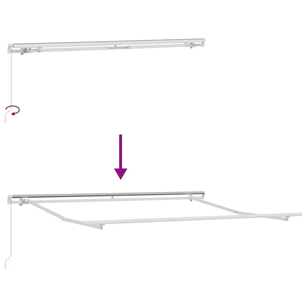 Retractable Awning Manual Anthracite 300x250cm Patio Sun Shade