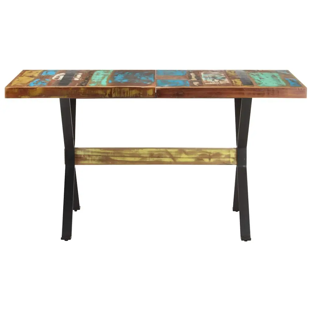 Dining Table Industrial Solid Reclaimed Wood 140x70x76 cm