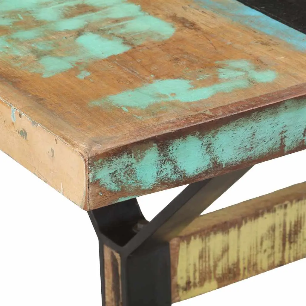 Dining Table 160x80x76 cm Solid Reclaimed Wood Industrial Kitchen Furniture
