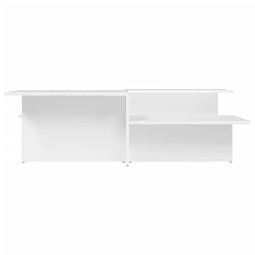 Coffee Table Set 2 Pieces Engineered Wood White Accent Tables Living Room